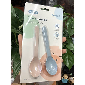Mua Set 2 thìa cao cấp Amorri bằng nhựa nguyên sinh cực an toàn cho con