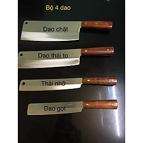 Dao Bếp Bộ 4 Dao Nhà Bếp siêu sắc không rỉ