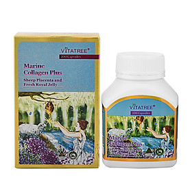 Thực phẩm chức năng: Viên uống Nhau thai cừu và Sữa ong chúa Vitatree Marine Collagen Plus (100 Viên) - Nhập khẩu Australia
