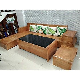 Mua Bộ sofa góc L gỗ gõ đỏ mẫu cong 2m8 x 2m