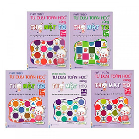 Combo Sách Phát Triển Tư Duy Toán Học Cùng Thỏ Mặt To 3-4 Tuổi (Trọn Bộ 5 Cuốn) tặng kèm bookmark