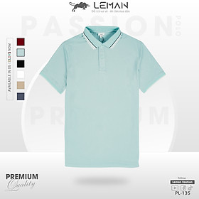 Áo thun polo nam Leman PL135 vải Poly Coolmax pique 215gsm cao cấp form Slim fit năng động