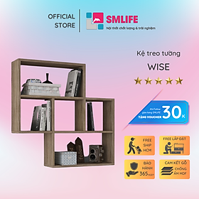 Kệ trang trí phòng khách gỗ công nghiệp SMLIFE Wise
