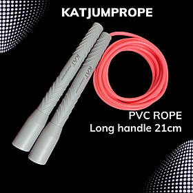 Dây nhảy tốc độ KATjumprope PVC 5mm tay cầm dài 21cm - Long handle pvc rope