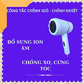 Máy sấy tóc Dryer - 2 tốc độ gió - 2 chế độ nhiệt/công suất 2200w, công nghệ ion âm/ chăm sóc tóc, bảo vệ tóc hiệu quả/nhiệt tốt an toàn khi sử dụng