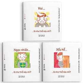 [Download Sách] Bộ Sách Ehon Điều kì diệu Cảm xúc 3 Cuốn Vui, Ngạc Nhiên, Xấu Hổ - Ehon Nhật Bản dành cho bé từ 0 - 6 tuổi