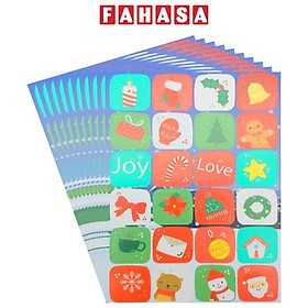 Bộ 10 Tờ Sticker Cổ Động Merry Christmas - Teenage 01