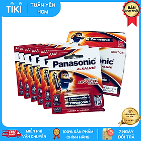 Bộ 6 vỉ (12 viên pin) pin Kiềm Alkaline Panasonic AAA LR03T/2B-Hàng chính hãng