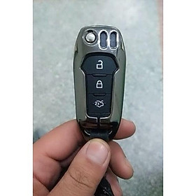 ỐP KHÓA cho xe RANGER XLS - XLT CHÌA CƠ, CHÌA GẬP KIM LOẠI ÁO LÓT CAO SU ĐEN