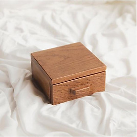 Hộp gỗ sồi đựng trang sức Wood box S - Shimmer Silver
