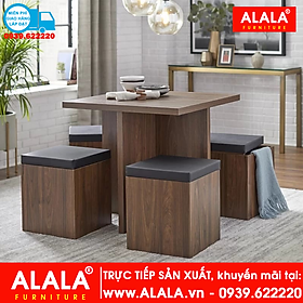 Bộ bàn ăn ALALA941 gỗ HMR chống nước - ww.ALALA.vn - 0939.622220
