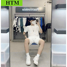 Bộ Thể Thao Nam Cotton Cao Cấp Hàng Dày Mềm Mịn Thời Trang  Siêu Đẹp HTM FASHION - White