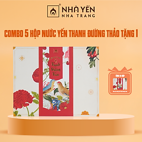 [COMBO 5 TẶNG 1] Nước Yến Sào Thanh Đường Thảo - Nhà Yến Nha Trang - Hộp 6 lọ - Nước yến sào cao cấp - Nước yến chưng sẵn - Hàng Chính Hãng