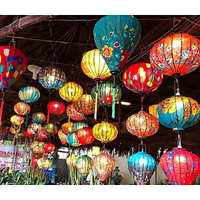 Mua Đèn lồng Hội An họa tiết 45cm siêu đẹp