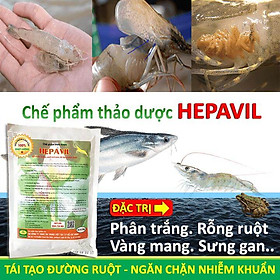 VƯỜN SINH THÁI - Thảo dược hepavil đặc trị phân trắng, rỗng ruột, vàng mang sưng gan trên Tôm Cá Ếch Lươn - Hiệu quả ngay sau 5-7 ngày - 100% Thiên Nhiên