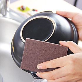 Mua Miếng Cọ Xoong Nồi Chảo - Đồ Inox - Cọ Chà Bồn Sứ Không Xước - Loại 1 Màu Cát Nâu Chất Lượng Cao
