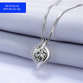 Dây Chuyền Nữ Bạc Đính Đá Diamond Cao Cấp – DC0000009 – Vòng Cổ Nữ S925 Họa Tiết Sang Chảnh, Quý Phái