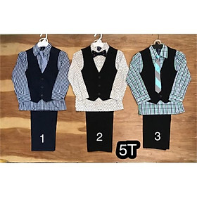 Vest bé trai 4 chi tiết hàng xuất