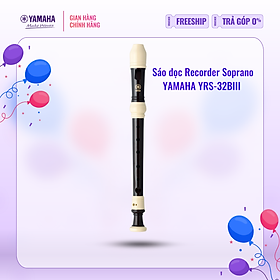 Mua Sáo dọc Recorder Soprano YAMAHA YRS-32BIII kèm túi đựng  dụng cụ vệ sinh  kem bôi khớp nối - Nốt thổi Baroque  tiêu chuẩn giáo dục quốc tế