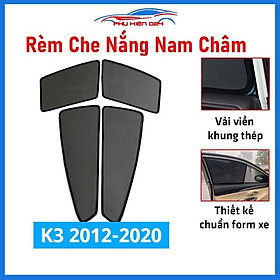 Bộ rèm chắn nắng K3 2012-2013-2014-2015-2016-2017-2018-2019-2020, K3 đời cũ cố định nam châm thuận tiện