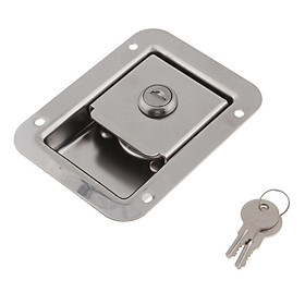 Rv Lock Door Latch  for Toolbox Stainless Steel w/ with 2 Keys Keys