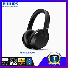 TAI NGHE KHÔNG DÂY BLUETOOTH PHILIPS BASS TAPH802BK/00- HÀNG CHÍNH HÃNG