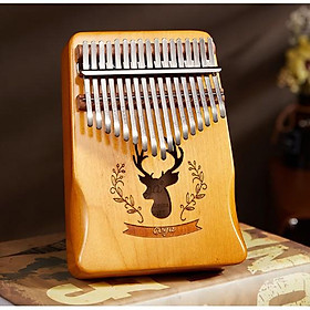 Mua (TẶNG TÚI ĐEO ĐÀN) Đàn Kalimba CEGA 17 phím Hoa văn  Tuần lộc NOEL  gỗ mahogany rất đẹp  âm thanh hay