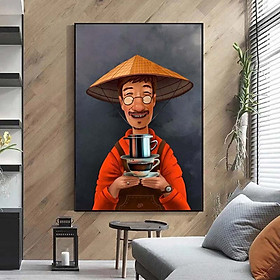 (HCM) Tranh treo tường trang trí quán cà phê, tranh decor quán kèm đinh treo