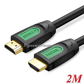 Cáp HDMI 2.0 dài 2M hỗ trợ 3D full HD 4Kx2K chính hãng Ugreen 40462 cao cấp -Hàng Chính Hãng