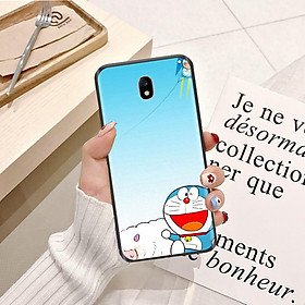 Ốp lưng điện thoại Samsung Galaxy J7 Pro viền silicon dẻo TPU  hình Doremon Phiêu Lưu - Hàng chính hãng