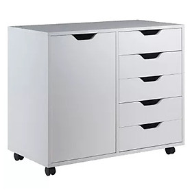 Mua HALIFAX  Tủ lưu trữ 5 học kéo 1 cánh mở có bánh xe   Phong cách Bắc Âu  78x41x67cm