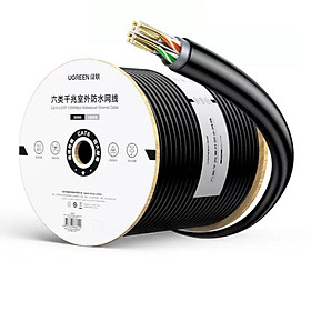 Mua Ugreen UG80644NW202TK 305M OD 0.57+0.008mm 23AWG Màu Đen Cáp mạng Lan CAT 6 chống thấm nước  lõi đồng nguyên chất - HÀNG CHÍNH HÃNG