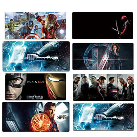 Tấm lót chuột phím nhân vật Siêu Anh Hùng AVENGER (MARVEL) size dài 80 x 30 x 0.3 cm - loại mousepad speed (Hình ngẫu nhiên)