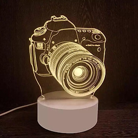 Đèn ngủ 3D MÁY ẢNH, đèn ngủ, đèn trang trí, quà sinh nhật ý nghĩa
