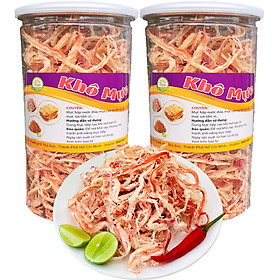 [Combo 2 Hũ] Mực Sợi Hấp Nước Dừa Ngọt Thơm - Tổng 400G