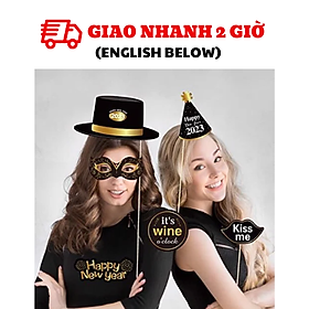 Bộ phụ kiện chụp hình Photo Props Happy New Year yept21