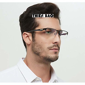 Gọng kính thời trang NAM NỮ 0 độ ( Có bán độ lão thị, viễn thị trung niên) nửa viền thể thao cực đẹp KT17 tròng Nhật bản cao cấp loại I nhẹ nhàng thoải mái