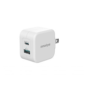SẠC NHANH INNOSTYLE MINIGO PRO III DUAL PD/QC3.0 20W WHITE IC20-2PDWHI - HÀNG CHÍNH HÃNG