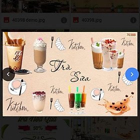 Mua Tranh 3D dán trang trí quán trà sữa