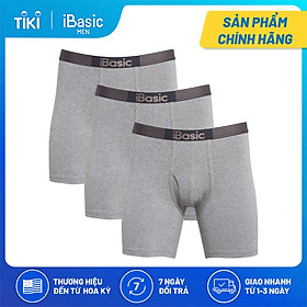 Combo 3 quần lót nam cotton đùi dài iBasic PANM083