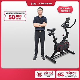 Xe đạp tập KINGSPORT KS-106 khung,  khung sườn chắc chắn, tích hợp đồng hồ đo lường chỉ số, cân nặng phù hợp từ dưới 70kg