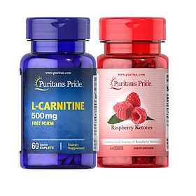 Combo giảm cân TỰ NHIÊN Raspberry ketone& L-carnitine cho cơ địa khó giảm