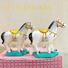Mua Cặp tượng Ngựa bằng đất nung thờ cúng cao 16cm