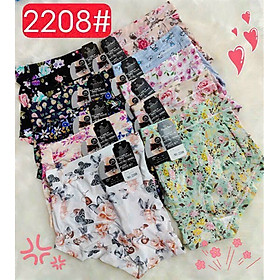 Quần Lót Nữ Thun Lạnh Họa Tiết Lưng Cao 2208 – Mát Lạnh, Co Giãn, Phong Cách Trẻ Trung