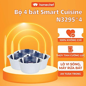 Mua Bộ 4 khay nướng thủy tinh mini Luminarc Smart Cuisine 11cm - N3295*4  dùng lò nướng  lò vi sóng | Hàng chính hãng