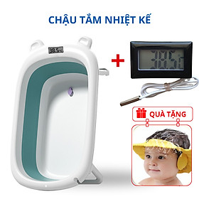 Mua Bồn Tắm Cỡ Lớn Gấp Gọn có nhiệt kế Tiện Dụng Cho Bé Sơ Sinh  Chậu tắm gấp gọn cho bé kèm phao tắm lớn Thau Tắm Gấp Gọn