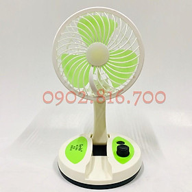 Mua Quạt sạc tích điện gấp gọn Folding Fan KC - 5811 có đèn led quà tặng mùa nóng