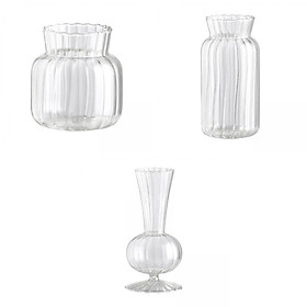 3pcs Glass Flower Vase Desktop Holder Container Jar Wedding Home Decor Gifts