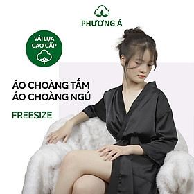 Áo choàng ngủ, áo choàng tắm vải lụa nhiều màu freesize