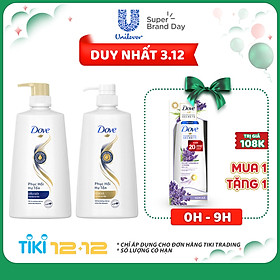 Combo Dove Phục Hồi Hư Tổn Dầu Gội 640g + Kem Xả 610g